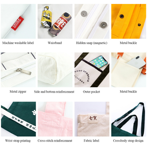 Personnalisable pas cher mode coton toile Shopping sac à main personnalisé imprimé logo sublimation sac fourre-tout - Product Image 3