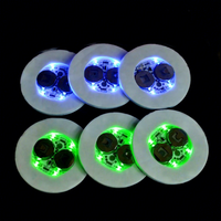 Sous-verres lumineux LED ronds autocollants, très demandés, pour bars, fêtes et articles promotionnels