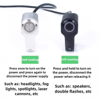 Interruptor de Manillar de Motocicleta de Acero Inoxidable con Luz LED, Botón de Control Impermeable IP65, Bocina de Arranque, Barras de 22 mm, Certificado CE