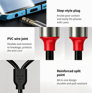 พรีเมี่ยม 3.5 มม. ถึงสาย RCA สาย AV คอมโพสิตสายวิดีโอเสียงสำหรับเครื่องเล่นดีวีดีโปรเจคเตอร์ตัวแยกสัญญาณ Y ชัดเจนมั่นคง - Product Image 5