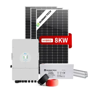 Hybrid solar energy system home 8kw 15kw 20kw 30kw hybrid solar system solar panel system kit
