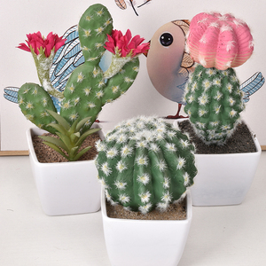 Petite plante artificielle <span class=keywords><strong>en</strong></span> <span class=keywords><strong>pot</strong></span>, cactus, plante de simulation pour la décoration de bureau moderne et simple, mini succulente artificielle, bricolage - Product Image 4