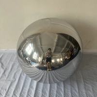 Noël Miroir Globe Sphère Festival Fête Gonflable Décoration Eau Argent Miroirs Boule Piscine Boules Miroir Ballon à Vendre