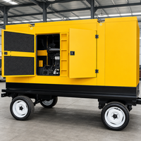 Générateur diesel silencieux de type remorque Bofa Electric Power 60Hz 230V 64kW 80kVA avec démarrage automatique ATS, démarrage à distance, 4 roues