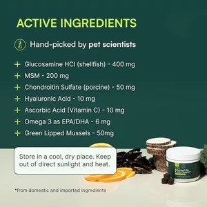 Tabletas Masticables para Articulaciones de Perros y Gatos, Glucosamina MSM, Soporte para Articulaciones de Cadera, Soporte Inmunológico, Reduce <span class=keywords><strong>el</strong></span> Dolor y la Inflamación, Mejora la Movilidad Rápidamente - Product Image 2