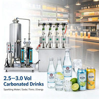 Ligne de production automatique de remplisseuses de bouteilles en verre liquide pour la fabrication de boissons gazeuses de jus de soda