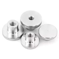 DIN 466 Type 304 haute performance #   Écrou moleté surélevé en acier inoxydable, molette moletée, bouton de préhension