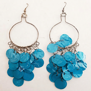 Pendientes Colgantes Geométricos Azules de Estilo Bohemio Gitano para Mujer, Regalo - Product Image 1