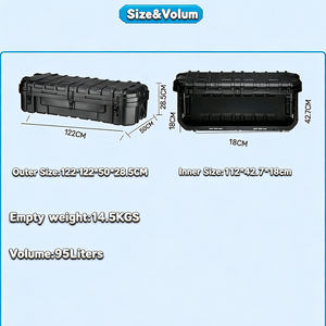 Boîte de toit 95L en LLDPE avec logo personnalisé, rangement robuste pour outils, porte-bagages de toit moderne pour équipement de camping - Product Image 4