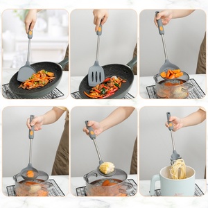 Juego de 6 Utensilios de Cocina de Silicona, Antiadherentes, Resistentes al Calor, de Acero Inoxidable, para Cocina - Product Image 2