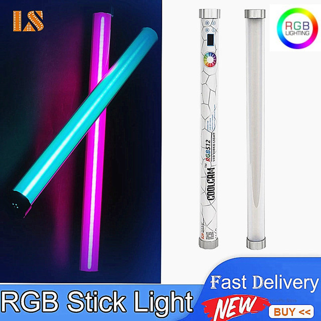 LS RGB512 RGB Handheld Led Video Light Wand Tube Light 2700K-6500K Fill Lamp APP Control Photography Full Colors Fill Lights