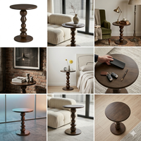 Table console minimaliste américaine en bois écologique DISHI, table basse rétro, table d'appoint créative, table de chevet, table d'angle pour balcon et salon