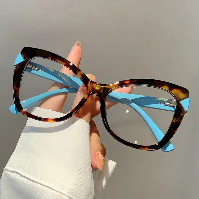 2024 Brand Luxury Women Pink Frames Optical Anti Blue Light Glasses Cat Eye Reading Glasses Designer Eyeglasses Frames Wholesale