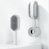 Un clic nettoyer la perte de cheveux Airbag Massage peigne brosse à cheveux autonettoyant brosse à cheveux pour les femmes une clé démêlant brosse à cheveux