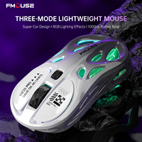 M235 PRO Mouse game nirkabel desain tersembunyi, Mouse pemrograman makro warna-warni RGB