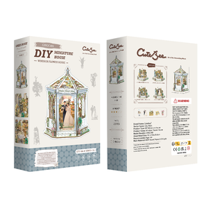 CuteBee Gran Oferta Kit DIY Book Nook GHGC401 Casa de Flores <span class=keywords><strong>Windsor</strong></span>, Rompecabezas 3D de Madera, Casa en Miniatura DIY para Adultos - Product Image 3