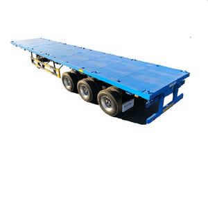 Remolque de Plataforma Plana de 12m a Buen Precio, Semirremolque de Plataforma Plana para Carga, Semirremolque Portacontenedores de 3 Ejes - Product Image 4