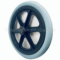 Roues de fauteuil roulant de 15 pouces, roues en plastique pour chariot médical