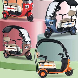 Vélo cargo <span class=keywords><strong>électrique</strong></span> à 3 roues, nouveau style, pour usage familial, 600W, <span class=keywords><strong>avec</strong></span> <span class=keywords><strong>toit</strong></span> - Product Image 3