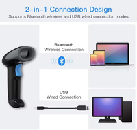 Escáner de Código de Barras Inalámbrico Portátil YOKOSCAN BWM930, Sensor CMOS, Interfaz USB, Velocidad de Escaneo de 30 fps, Lector de Códigos 1D/QR, Negro, 1800 mAh