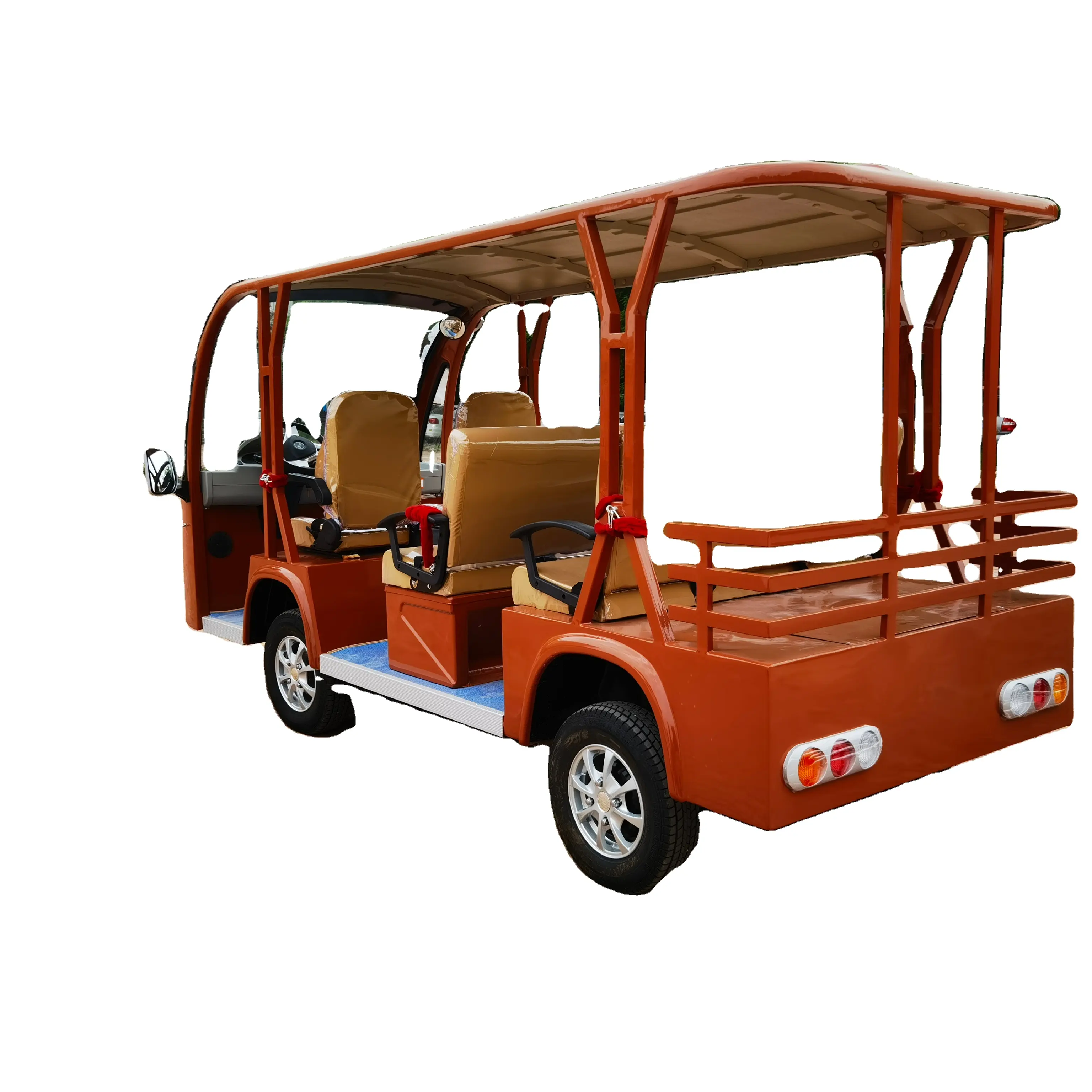 बिक्री के लिए टोंग कै बैटरी चालित पर्यटक क्लासिक बस इलेक्ट्रिक लो स्पीड शटल बस इलेक्ट्रिक दर्शनीय स्थलों की यात्रा बस कार