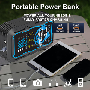 Портативное зарядное устройство для автомобильного аккумулятора 12В с функцией запуска двигателя и компрессором для шин, внешний аккумулятор с компрессором - Product Image 5