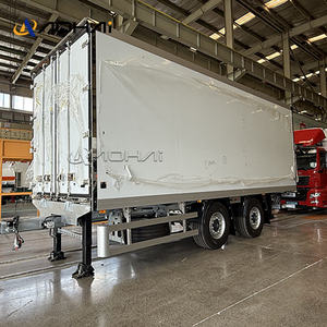 Landwirtschaft licher 2-Achs-Sattelauflieger mit hydraulischem Heckklappen-Eisen material zum Abschleppen von Fracht kästen - Product Image 4