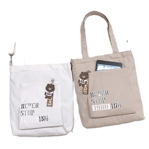 Bolsas de Compras Reutilizables Personalizadas al por Mayor con Logotipo Impreso, Bolsas de Lona de Algodón Blancas Lisas, Gran Cantidad en Existencia - Product Image 1