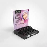 Großhandel Maßgefertigtes PVC-Kosmetik-Displayregal - Individueller Boden-/Theken-Make-up-Präsentationsständer für Einzelhandels-Kosmetikgeschäfte