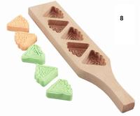 Moules à gâteaux glacés au chocolat, Mini, chinois traditionnel, personnalisé, en 3d, outil de cuisson des biscuits, lune, en bois