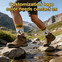 Chaussettes de sport personnalisables Golden Mountain en coton respirant, avec logo personnalisé, promotion de marque, écologiques, imperméables, pour l'extérieur