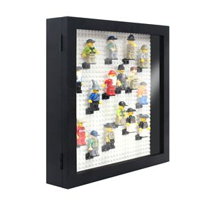 Chất lượng cao Đen <span class=keywords><strong>minifigure</strong></span> hiển thị trường hợp bằng gỗ có thể khóa với UV trang trí nội thất - Product Image 1