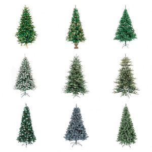 Foldable <b>White</b> Ornaments Snowflake <b>Decoration</b> Luxury Balls Flocked Xamas <b>Christmas</b> Tree With Lights Stand - Product Image 2