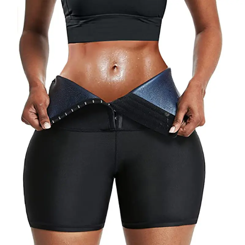 Pantaloncini Capris sudorazione a vita alta pantaloncini da Sauna in Neoprene elasticizzato Activewear Tummy Control Body Shaper per donna