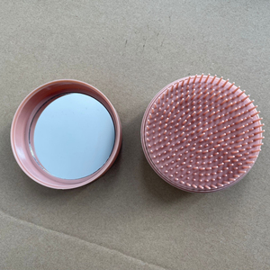 Sản Phẩm Mới Chất Lượng Cao Xách Tay Dễ Thương Màu Trắng Massage Detangling Bàn Chải Chải Trứng Bàn Chải Mini Bàn Chải Tóc Với Gương - Product Image 4