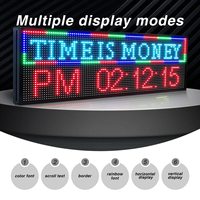 Señal LED P10, señales LED programables, señal de desplazamiento LED a todo Color, pantalla de tamaño personalizado de 40*8, tablero de exhibición de publicidad LED para interiores