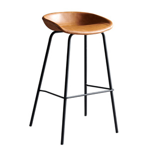 Bắc Âu hiện đại đơn giản da sắt <span class=keywords><strong>Bar</strong></span> ghế cao phân cho nhà hàng miễn phí vận chuyển cho phòng khách sử dụng với cơ sở không gỉ - Product Image 5