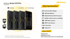 <span class=keywords><strong>Ulefone</strong></span> <span class=keywords><strong>Armor</strong></span> <span class=keywords><strong>X12</strong></span> <span class=keywords><strong>PRO</strong></span> สมาร์ทโฟนพันธุ์แกร่ง กันน้ำ ระบบปฏิบัติการ Android 13 แบตเตอรี่ 4860mAh RAM 4GB ROM 64GB รองรับ NFC หน้าจอ 5.45 นิ้ว 4G LTE - Product Image 6