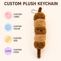 Porte-clés en peluche Kawaii en forme de brochettes de kebab, jouet créatif rembourré, pendentif 17 cm, breloque de sac moelleuse pour sac à dos et accessoires de voiture