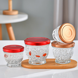 Barattoli in Vetro per Alimenti con Coperchio, Resistenti alle Alte Temperature, 50ml 75ml 100ml 150ml, <span class=keywords><strong>Bocca</strong></span> Larga, per Miele, Marmellata, Caviale, Nido d'Uccello - Product Image 3