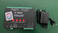 Contrôleur programmable par carte SD K-8000C DMX SPI pour éclairages LED RGB à pixels dans les parcs d'attractions, gradateurs d'éclairage de parc