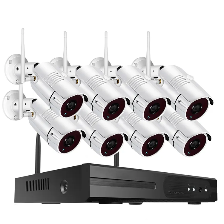 2MP 1080P CCTV System 8ch Wireless NVR kit Outdoor IR Night Vision IP Wifi Camera Security System