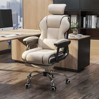 Nouvel arrivage de chaise d'ordinateur en métal à dossier haut pivotant pour espace de travail Fauteuil de bureau en cuir à hauteur réglable et tournante