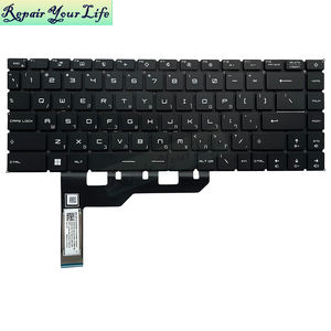 Teclado de ordenador portátil con retroiluminación RGB HB hebreo Snap-On para <span class=keywords><strong>MSI</strong></span> <span class=keywords><strong>GE66</strong></span> <span class=keywords><strong>Raider</strong></span> GS66 Stealth, teclado de MS-16V1 con retroiluminación 9Z.NJ2BN.N0H - Product Image 1