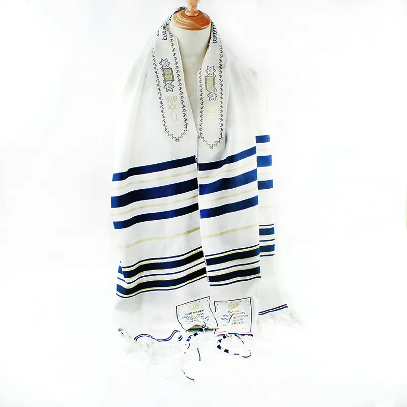 Costume 72*22 polegada Messiânico Tallit Judaico Xale De Oração com Saco Correspondência Novo Pacto Xale De Oração Cristão De Israel Design