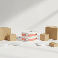 Autocollant adhésif en papier imprimé coloré, écologique, sensible à la chaleur, pour la fermeture des boîtes alimentaires et les cadeaux et l'artisanat