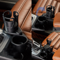 Porte-gobelet antidérapant pour voiture 2 en 1, eau rotative à 360 degrés, multifonctionnel, double porte-gobelet de voiture, accessoire automobile