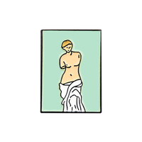 Les nouvelles épingles de peinture chaudes en gros coloré Van Gogh Mona Lisa insigne décoratif dessin animé personnalisé grande image épinglette en métal