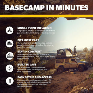 <span class=keywords><strong>Dometic</strong></span> TRT AIR Aufblasbares Dachzelt-Für <span class=keywords><strong>2</strong></span> Personen, Wetterschutz TC Material - Product Image 3