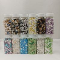 100g de Vermicelles et Perles de Sucre Comestibles pour Décoration de Gâteaux de Noël, Halloween, Saint-Valentin et Mariage